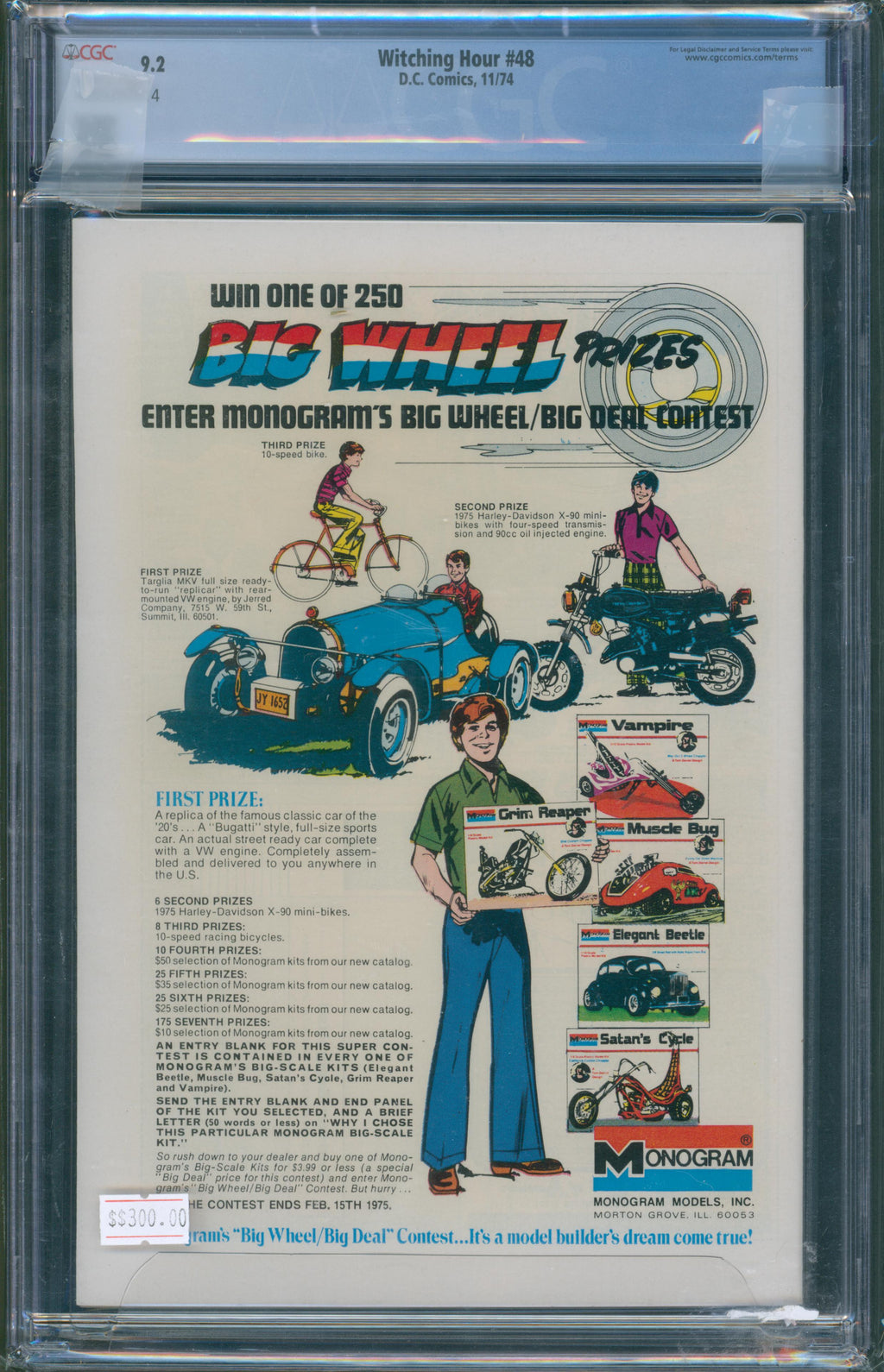 The Witching Hour #48 (1974) CGC 9.2 – Nick Cardy Cover, White Pages