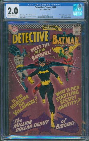 Detective Comics #359 (1967) CGC 2.0 – First Barbara Gordon Batgirl