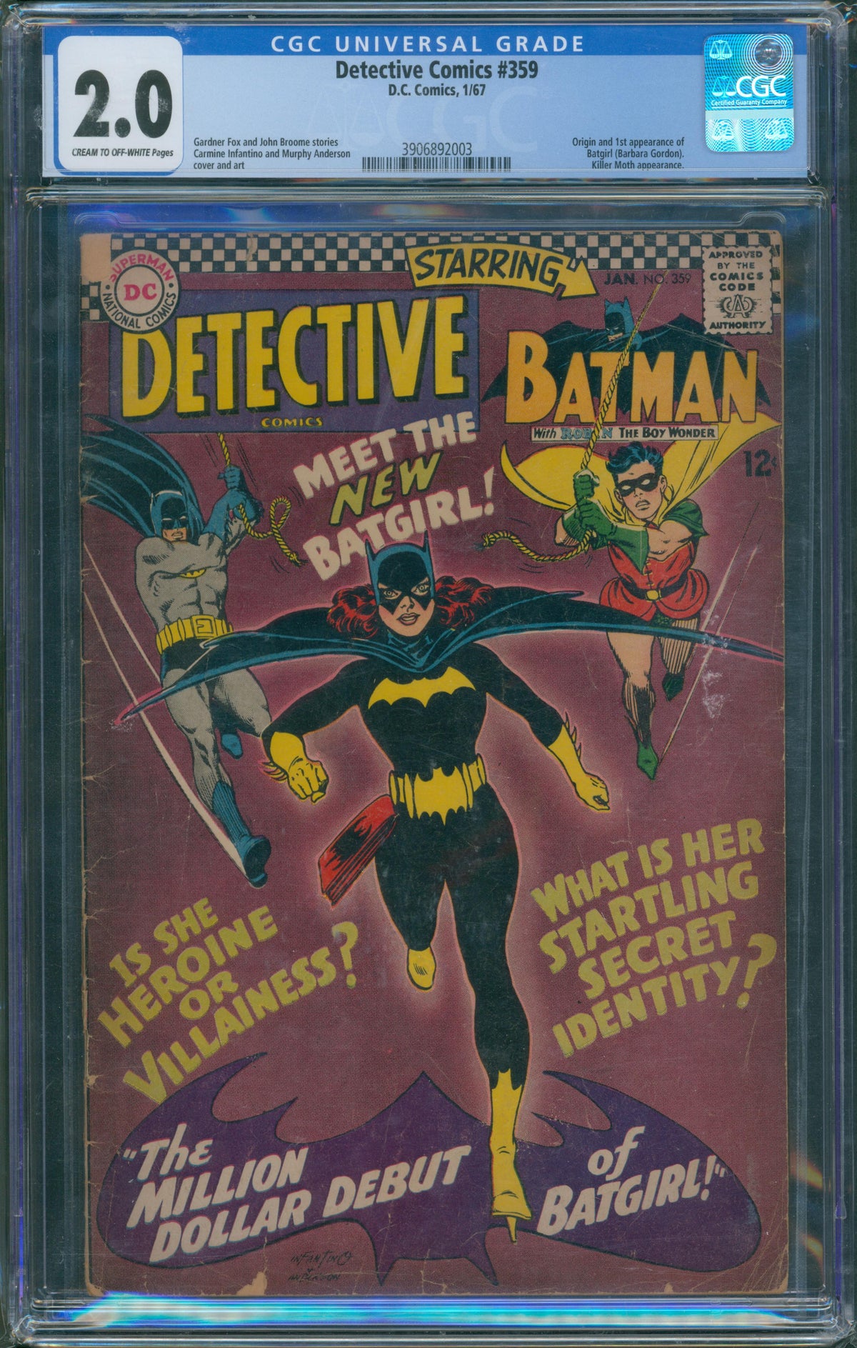 Detective Comics #359 (1967) CGC 2.0 – First Barbara Gordon Batgirl