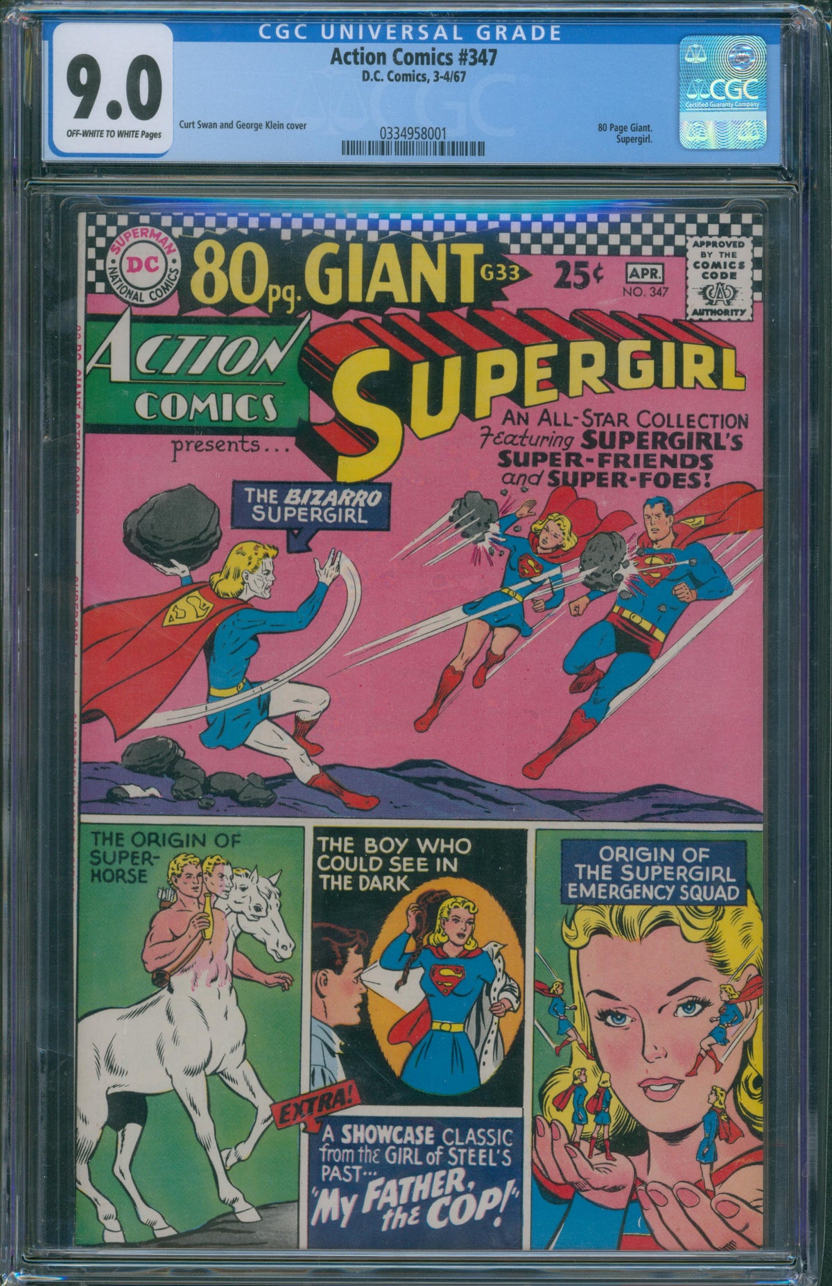 Action Comics #347 (1967) CGC 9.0 – Supergirl 80-Page Giant