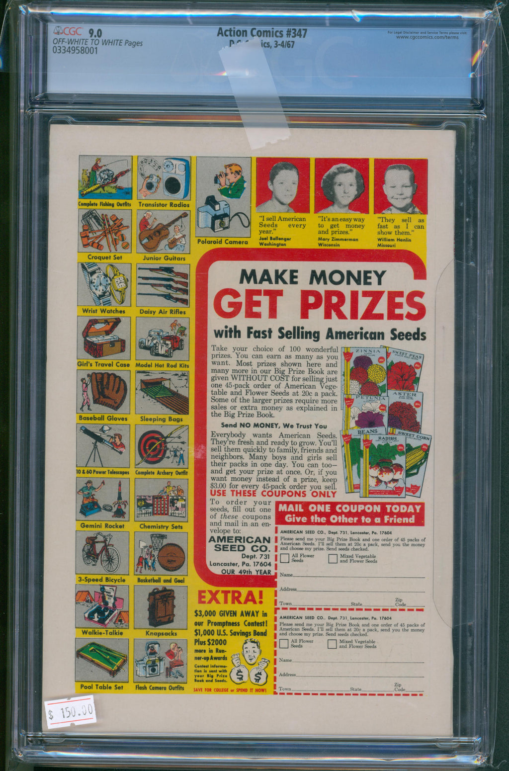 Action Comics #347 (1967) CGC 9.0 – Supergirl 80-Page Giant
