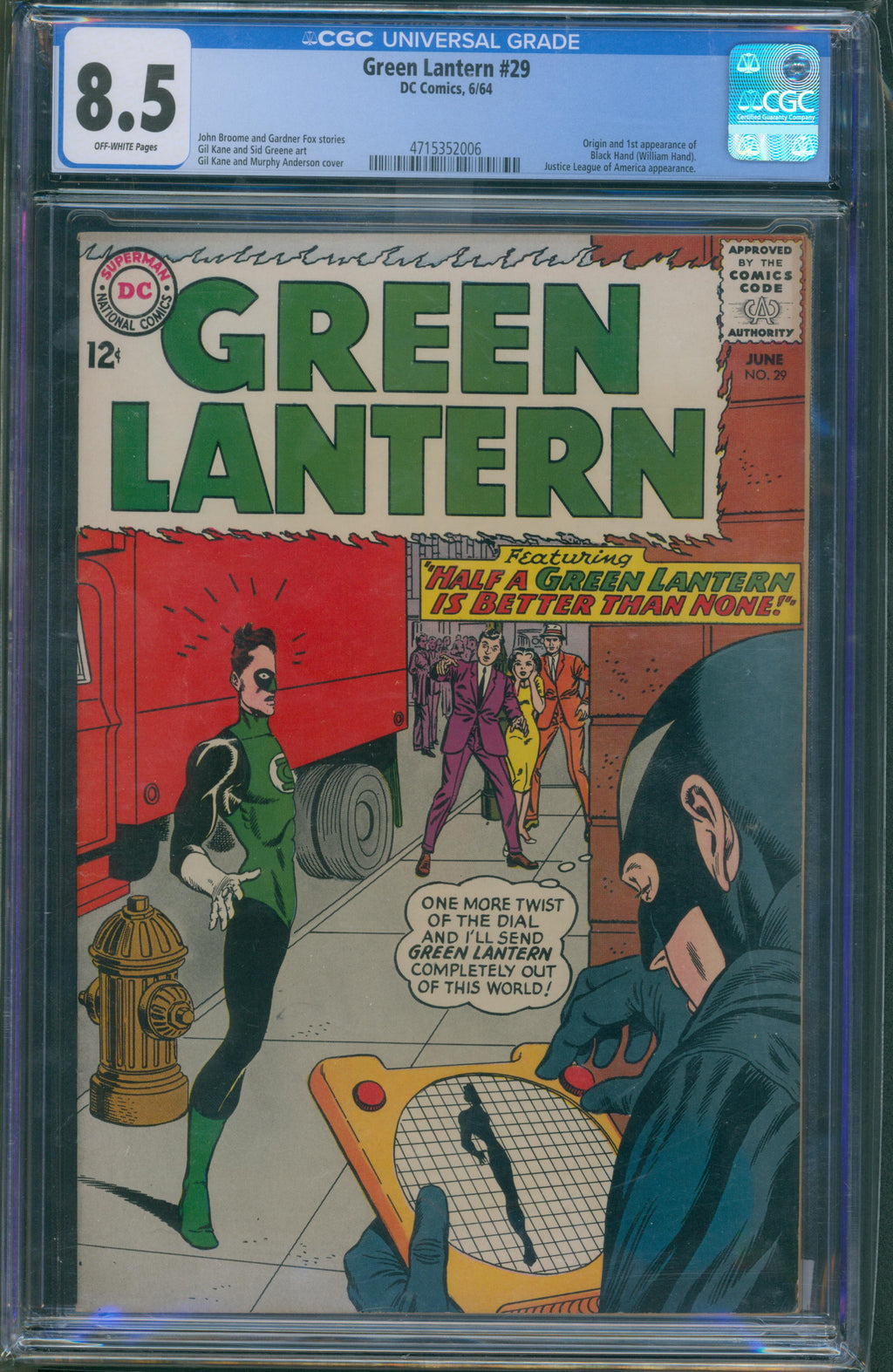 Green Lantern #29 (1964) CGC 8.5 – First Black Hand