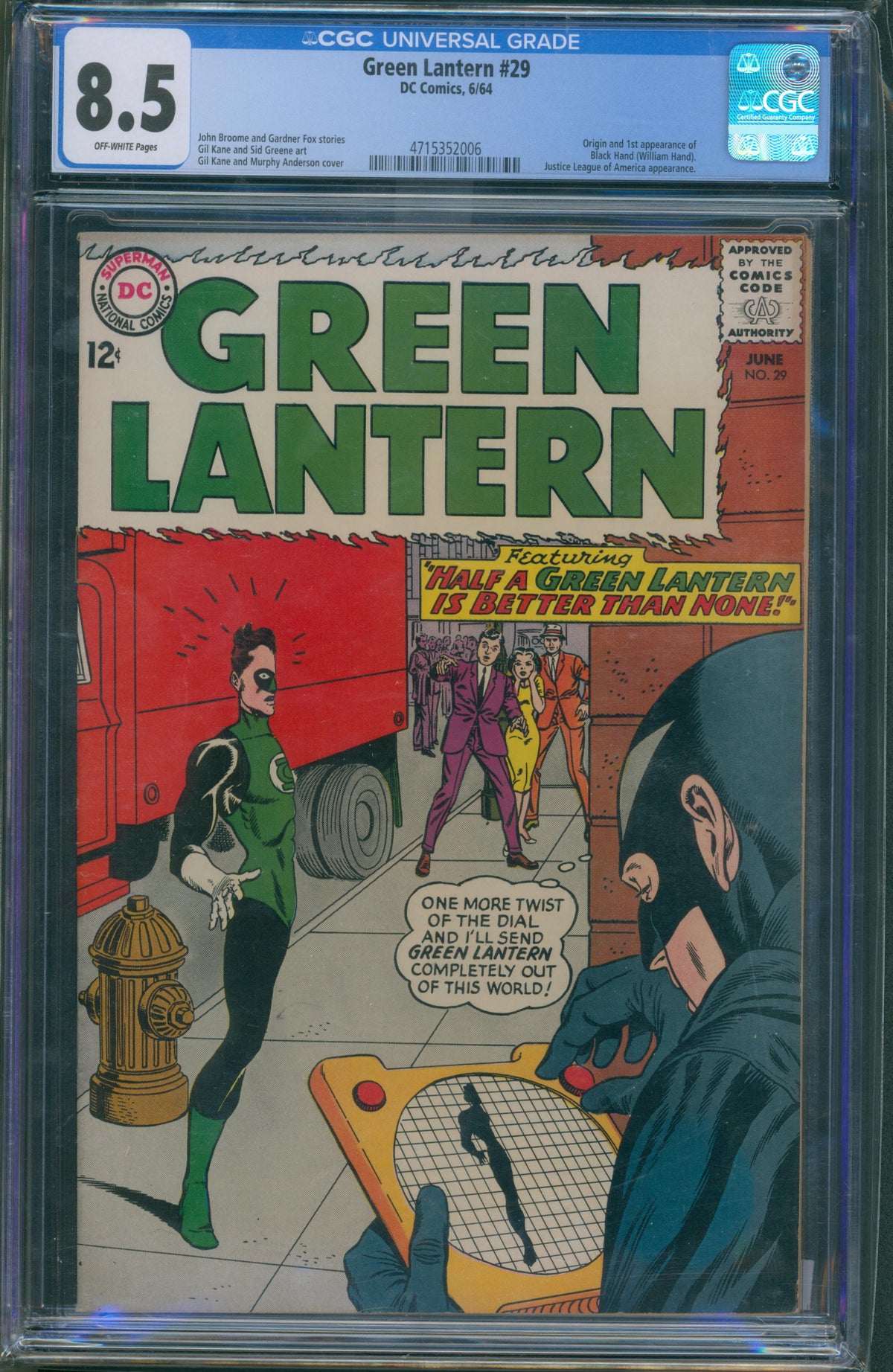Green Lantern #29 (1964) CGC 8.5 – First Black Hand