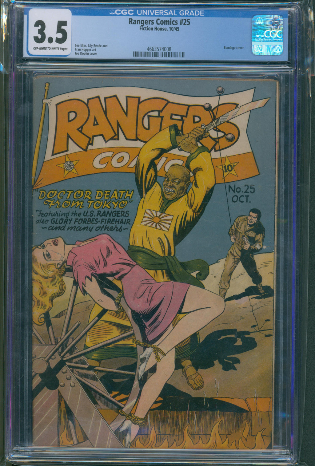 Rangers Comics #25 (1945) CGC 3.5 – Joe Doolin Cover