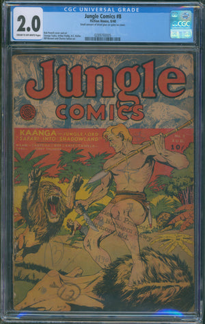 Jungle Comics #8 (1940) CGC 2.0 – Bob Powell Cover