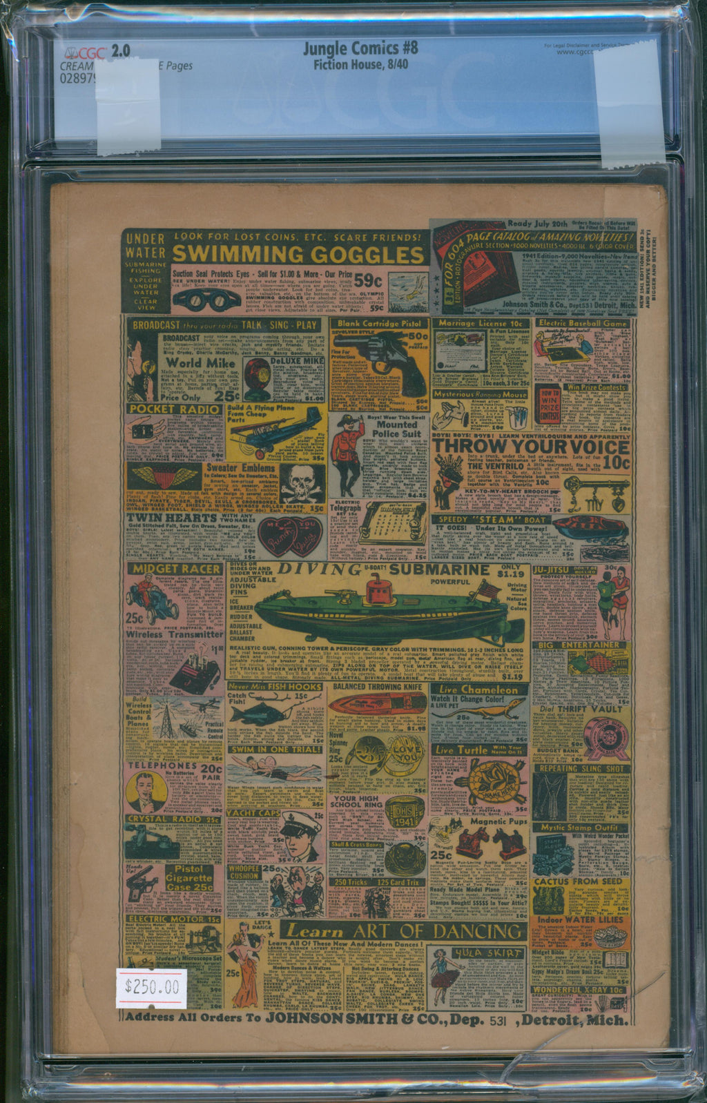 Jungle Comics #8 (1940) CGC 2.0 – Bob Powell Cover