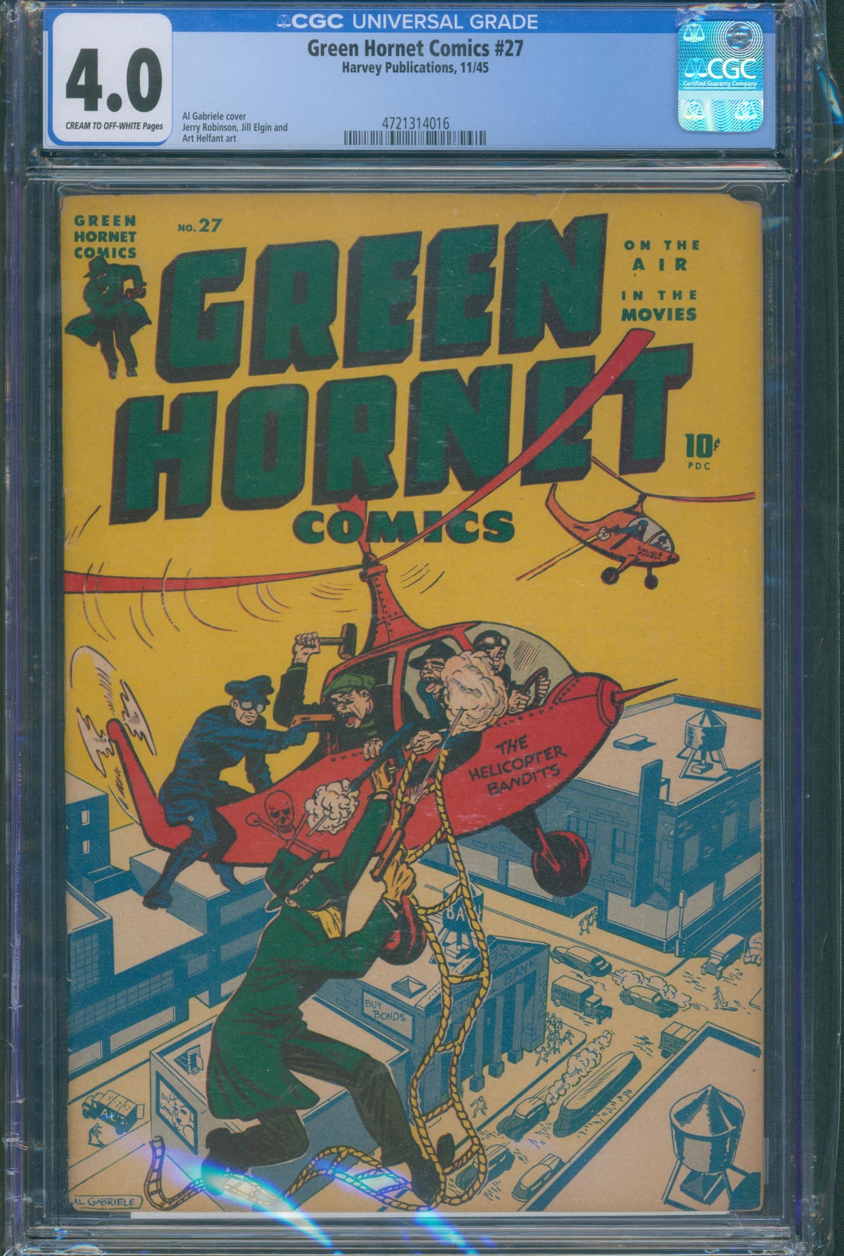 Green Hornet Comics #27 (1945) CGC 4.0 – Al Gabriele Cover