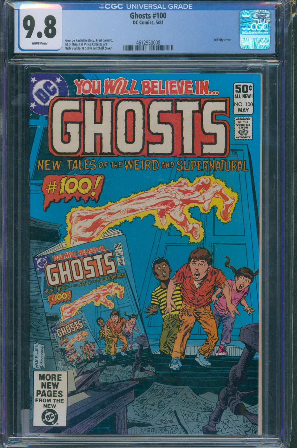 Ghosts #100 (1981) CGC 9.8 – Infinity Cover, White Pages