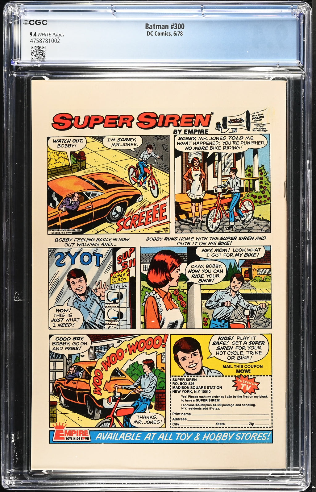 Batman #300 (1978) CGC 9.4 – White Pages