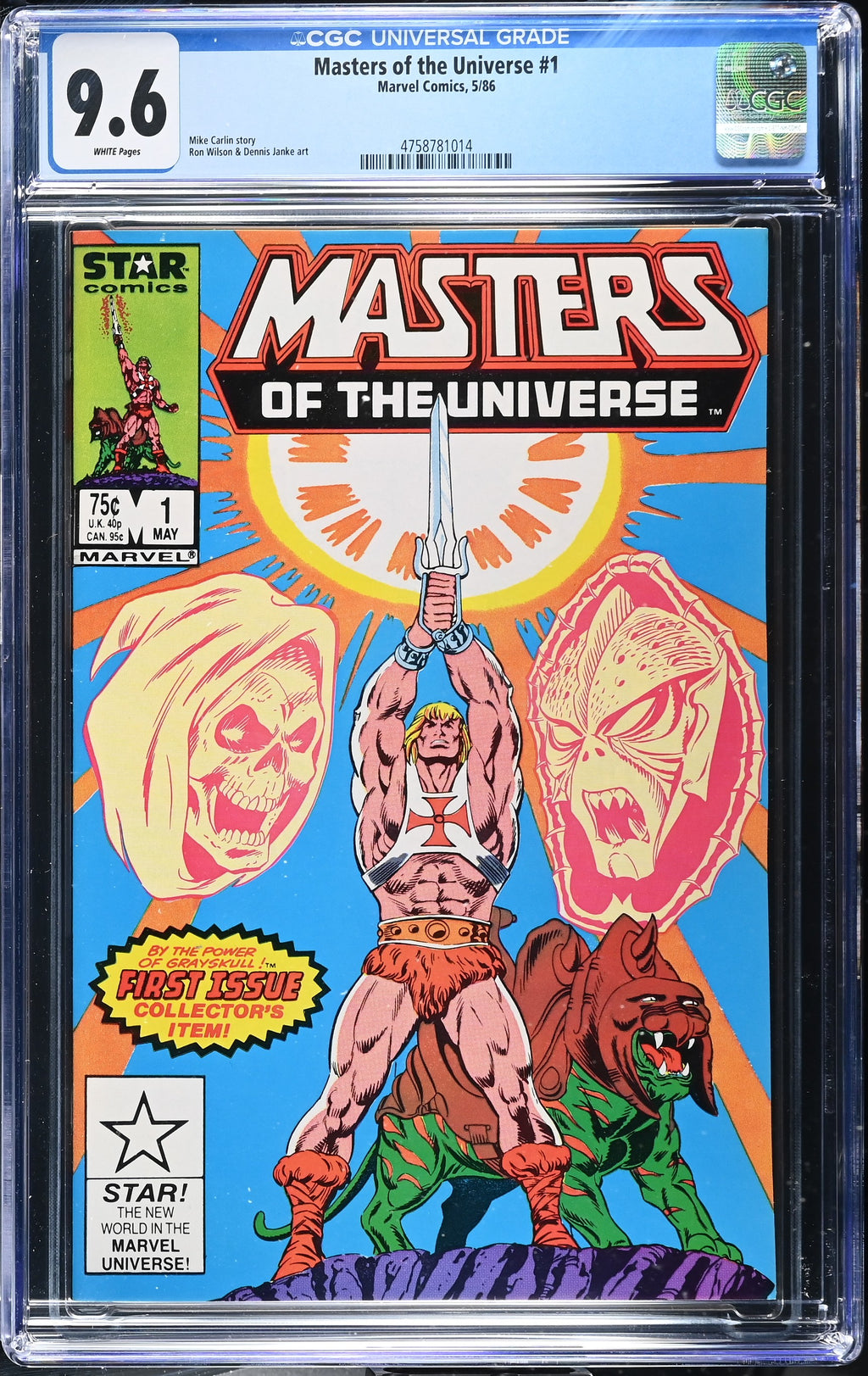 Masters of the Universe #1 (1986) CGC 9.6 – White Pages