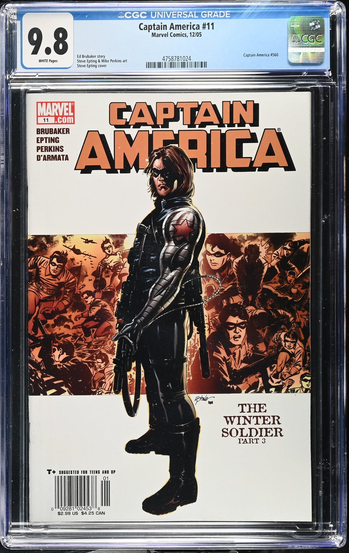 Captain America #11 (2005) CGC 9.8 – Newsstand Edition