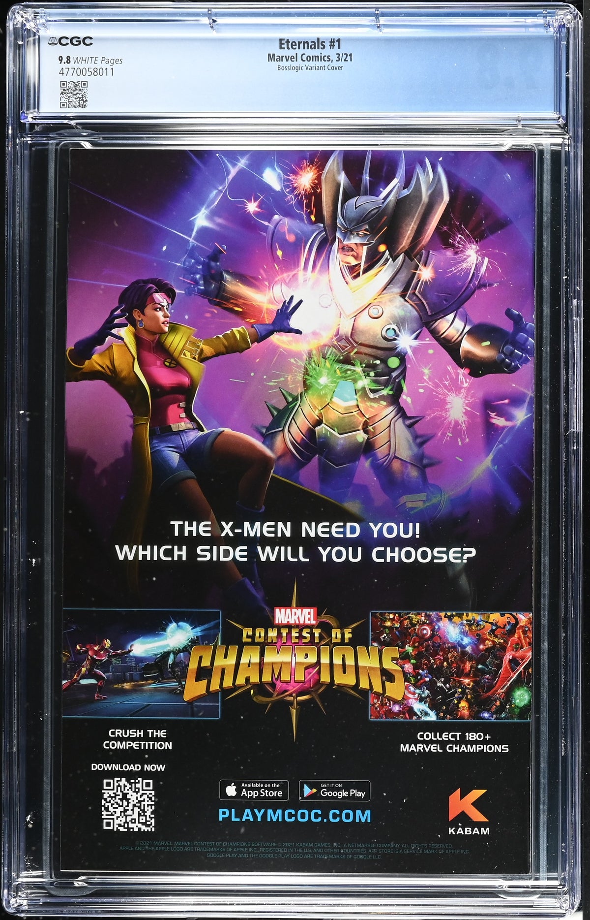 Eternals #1 (2021) CGC 9.8 – Bosslogic Variant Cover