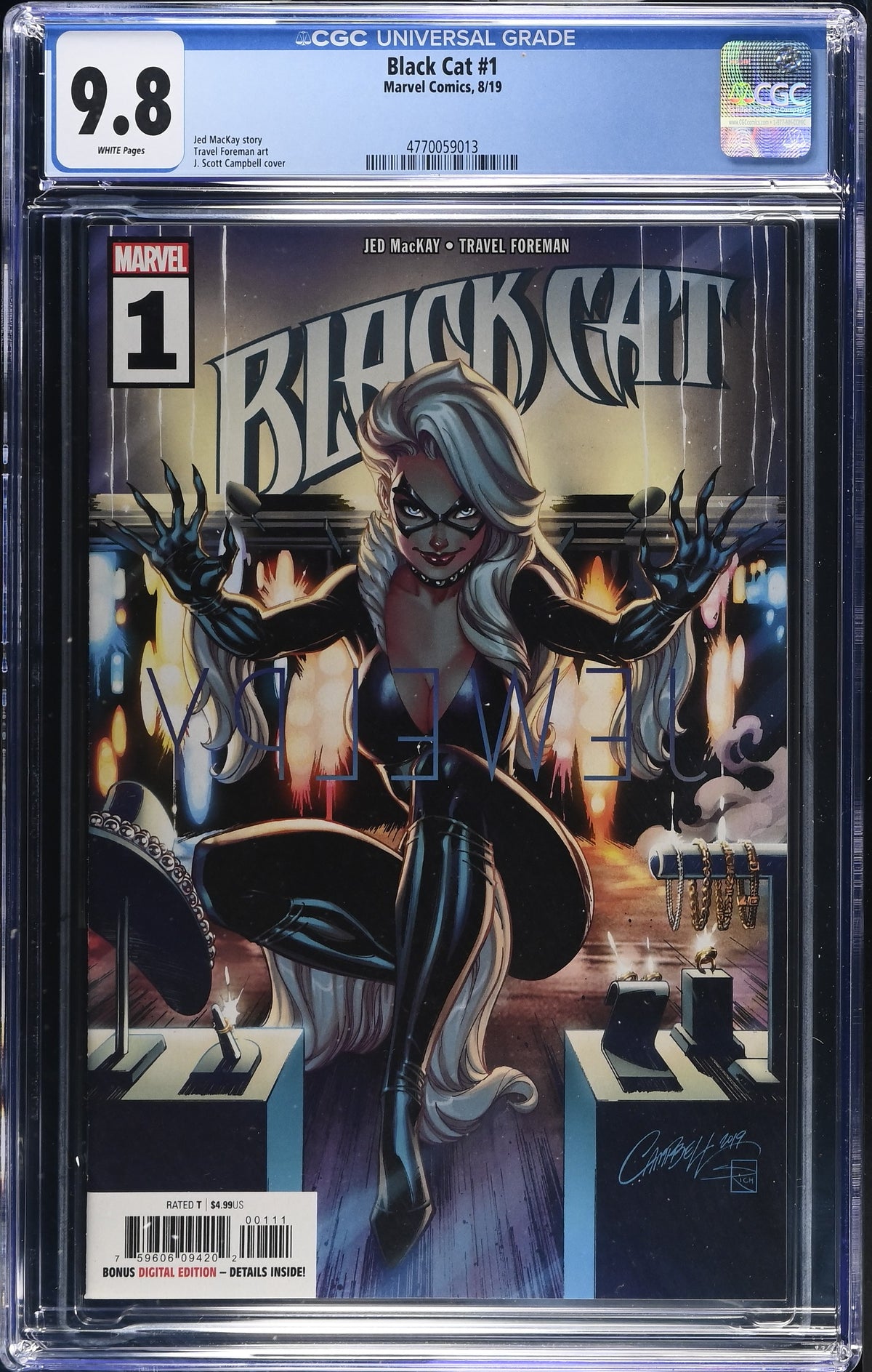 Black Cat #1 (2019) CGC 9.8 – J. Scott Campbell Cover