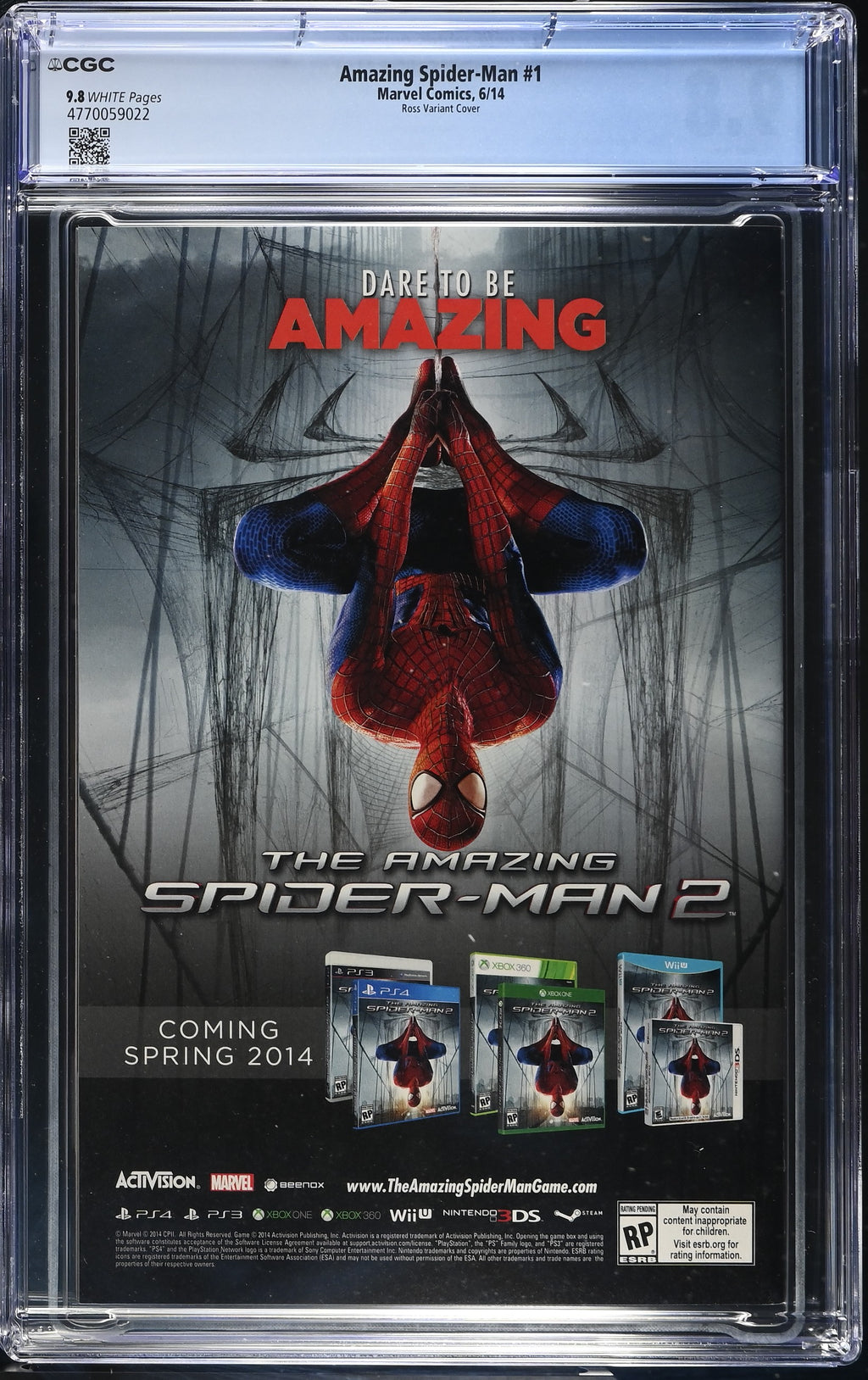 Amazing Spider-Man #1 (2014) CGC 9.8 – Alex Ross 75 Years of Marvel Variant
