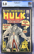Incredible Hulk #1 (1962) CGC 5.0 – Off-White to White Pages