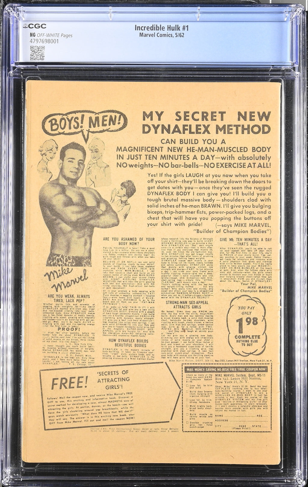 Incredible Hulk #1 (1962) CGC NG – Coverless
